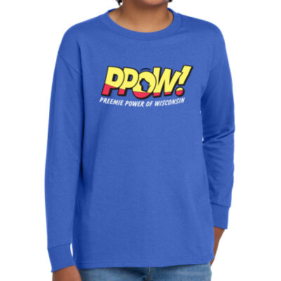 PPOW - Youth Heavy Cotton 100% Cotton Long Sleeve T Shirt Thumbnail