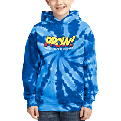 PPOW - Youth Tie Dye Pullover Hooded Sweatshirt Thumbnail