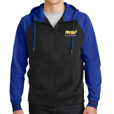 PPOW - Sport Wick ® Varsity Fleece Full Zip Hooded Jacket Thumbnail